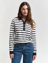 Beige Long Sleeve Polo