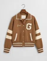 Beige Varsity Jacket