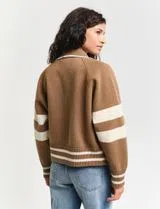 Beige Varsity Jacket
