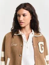 Beige Varsity Jacket