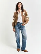 Beige Varsity Jacket