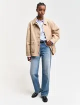 Beige Quilted Jacket