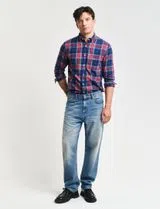 Camisa de flanela xadrez Azul