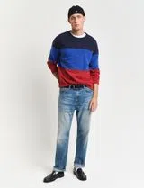 Red Colorblock Sweatshirt