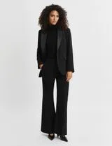 Pantalones Flare Tuxedo Negros