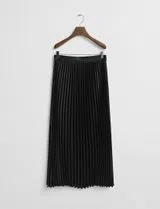 Saia plissada Preto