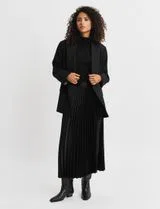 Saia plissada Preto
