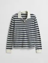 Beige Long Sleeve Polo