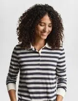Beige Long Sleeve Polo