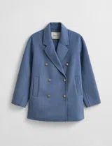 Handstitched Blue Overcoat