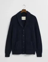Cardigan de lã Azul