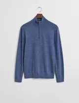 Fine wool half-zip sweater Blue