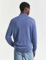 Fine wool half-zip sweater Blue