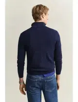 Fine Wool Half-Zip Sweater Blue