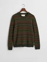 Green Fair Isle Knitted Sweater