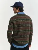 Green Fair Isle Knitted Sweater