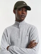 Pull en laine fine à demi fermeture gris