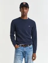 Camisola em lã fina Azul