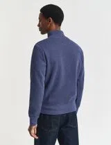 Sweatshirt com meio fecho Azul