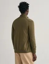 Cardigan de malha com fecho Verde