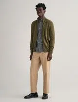 Cardigan de malha com fecho Verde