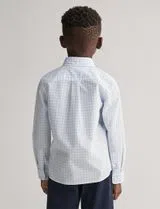 Camisa Poplin Gingham Shield Azul