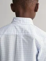 Camisa Poplin Gingham Shield Azul