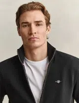 Sweatshirt com fecho Reg Shield Preto
