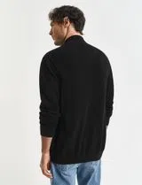 Cardigan de malha com fecho Preto