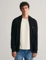 Cardigan de malha com fecho Preto
