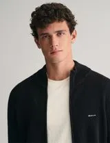 Cardigan de malha com fecho Preto