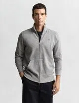 Sweatshirt com fecho Reg Shield Cinzento