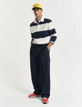 Pólo de manga comprida Azul
