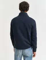 Sweatshirt com meio fecho Azul