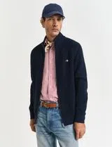 Cardigan com fecho Azul