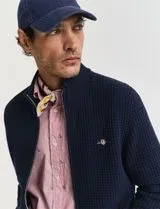 Cardigan com fecho Azul