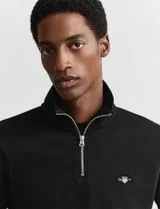 Sweatshirt com meio fecho Reg Shield Preto