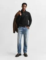 Sweatshirt com meio fecho Reg Shield Preto