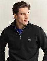 Sweatshirt com meio fecho Reg Shield Preto