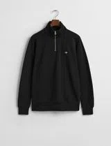 Sweatshirt com meio fecho Reg Shield Preto