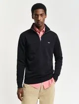 Sweatshirt com meio fecho Reg Shield Preto