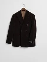 Blazer de fato de veludo Castanho