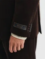 Blazer de fato de veludo Castanho