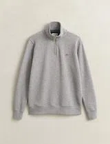 Sweatshirt com meio fecho Reg Shield Cinzento
