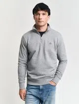 Sweatshirt com meio fecho Reg Shield Cinzento
