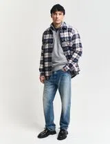 Sweatshirt com meio fecho Reg Shield Cinzento