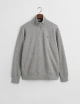 Sweatshirt com meio fecho Reg Shield Cinzento