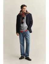 Sweatshirt com meio fecho Reg Shield Cinzento