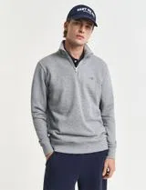 Sweatshirt com meio fecho Reg Shield Cinzento