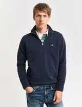 Sweatshirt com meio fecho Reg Shield Azul